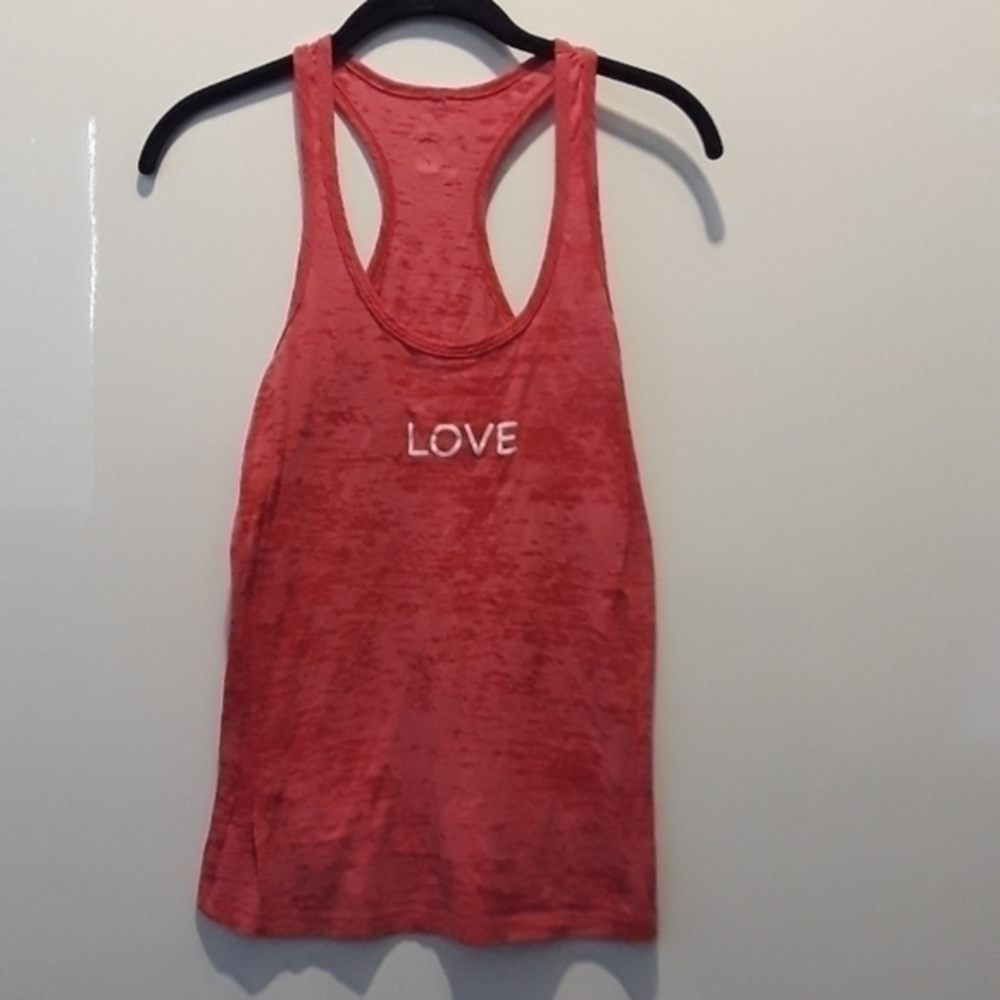 Women's Pink Hot Pilates LOVE Tank Top - Small